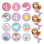 Mermaid / Unicorn Cupcake Toppers   Customized Printable Diy, Girl's   Free Printable Mermaid Cupcake Toppers