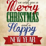 Merry Christmas & Happy New Year Free Printable | Silhouette   Free Printable Happy New Year Cards