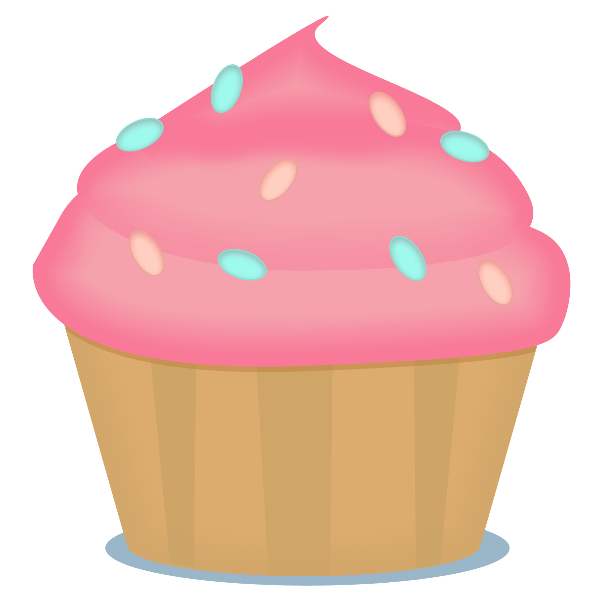 Microsoft Free Cupcakes Clipart - Free Printable Cupcake Clipart