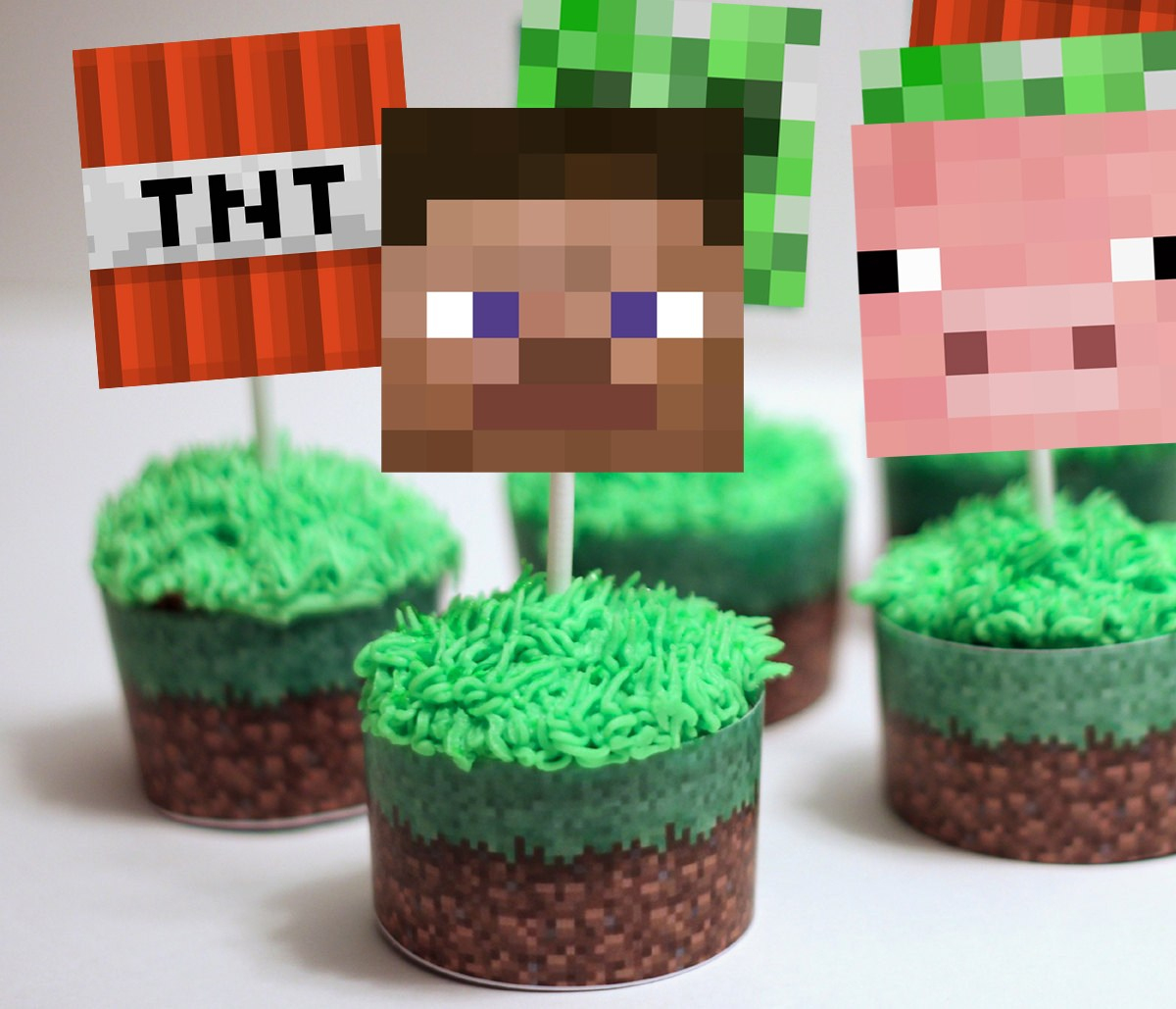 Minecraft Cupcake Toppers &amp;amp; Wrappers - Magical Printable - Free Printable Minecraft Cupcake Toppers And Wrappers