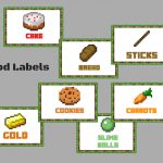 Minecraft Food Labels   Magical Printable   Free Printable Minecraft Food Labels