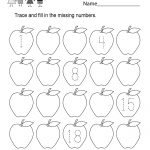 Missing Number Counting Worksheet   Free Kindergarten Math Worksheet   Free Printable Missing Number Worksheets