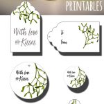 Mistletoe Gift Tags   Bunny Peculiar   Free Printable Mistletoe Tags