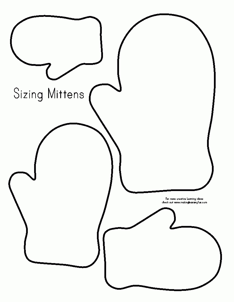 23 Images Of Mittens Pair Template Printable Full Size Unemeuf Free Mitten Template