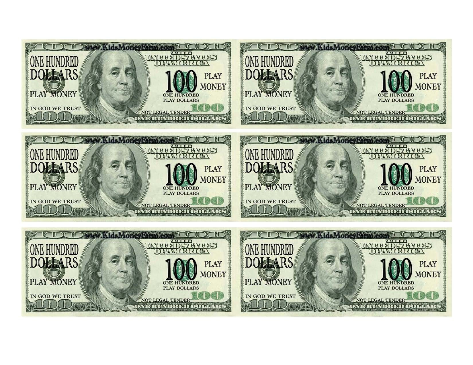 Free Printable Play Money Sheets Free Printable
