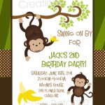 Monkey Birthday Invitation Monkey Birthday Party Invitation   Free Printable Monkey Birthday Party Invitations