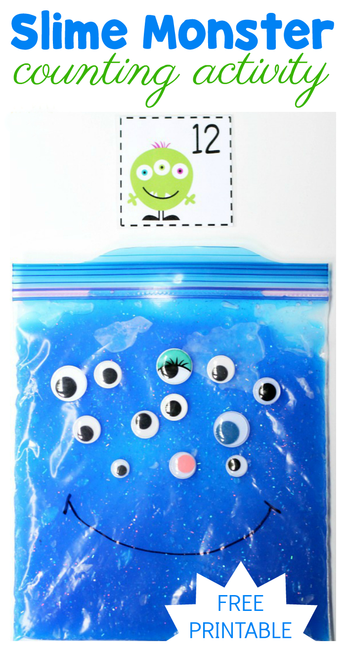 Monster Counting Activity And Free Printable Monster Number Cards - Roll A Monster Free Printable