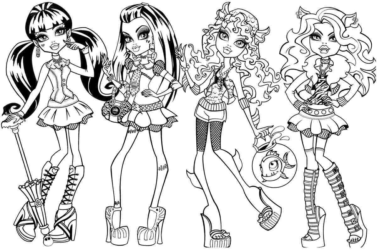Monster High Coloring Pages Free 3 #45830 - Monster High Free Printable Pictures
