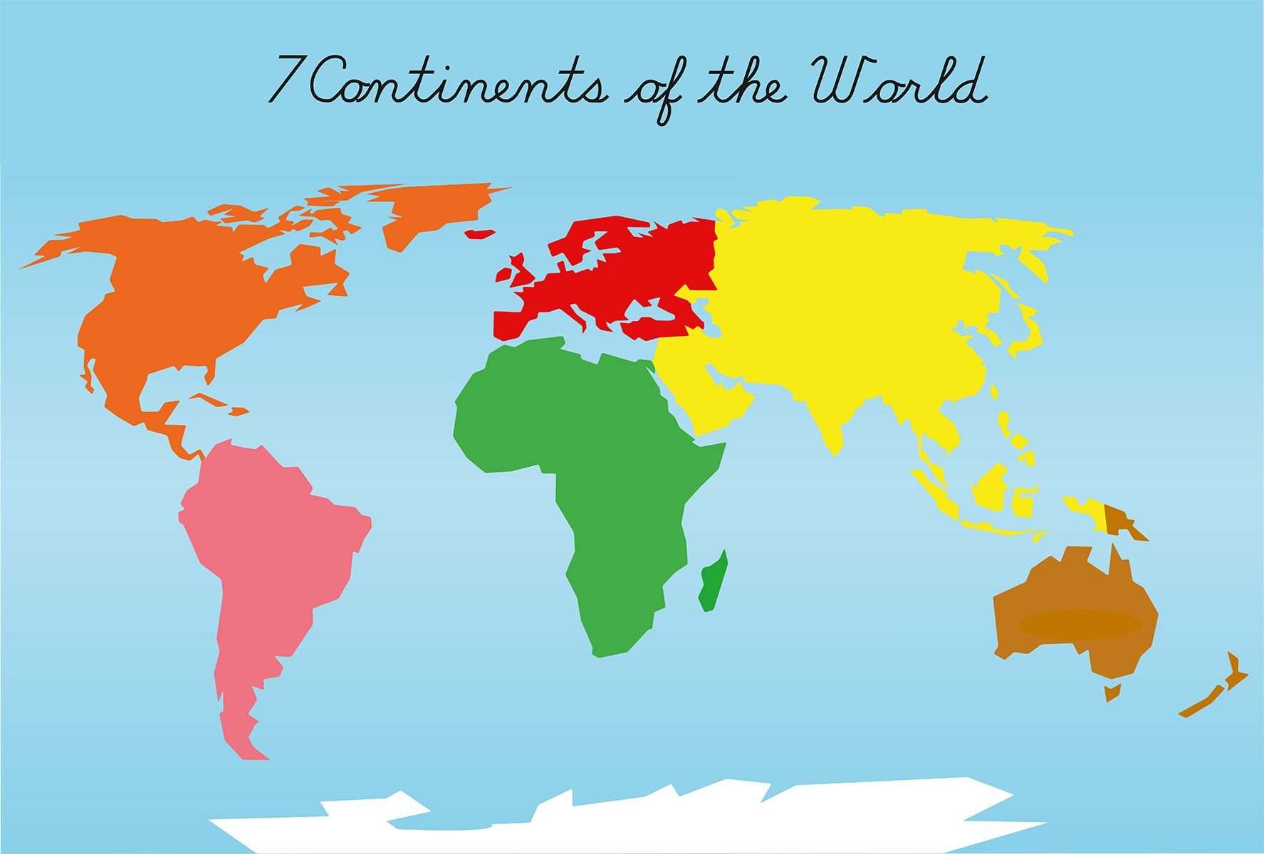 Montessori Puzzle Maps - 7 Continents Of The World | Montessori - Montessori World Map Free Printable