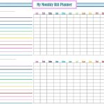 Monthly Bill Log Template Free Printable Monthly Bill Tracker   Free Printable Bill Planner