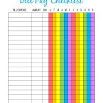 Monthly Bill Pay Checklist  Free Printable | $ Saving Money   Free Printable Monthly Bill Checklist