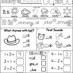 Morning Work Freebie: First Grade August Packet (Back To School   Free Printable 4Th Grade Morning Work