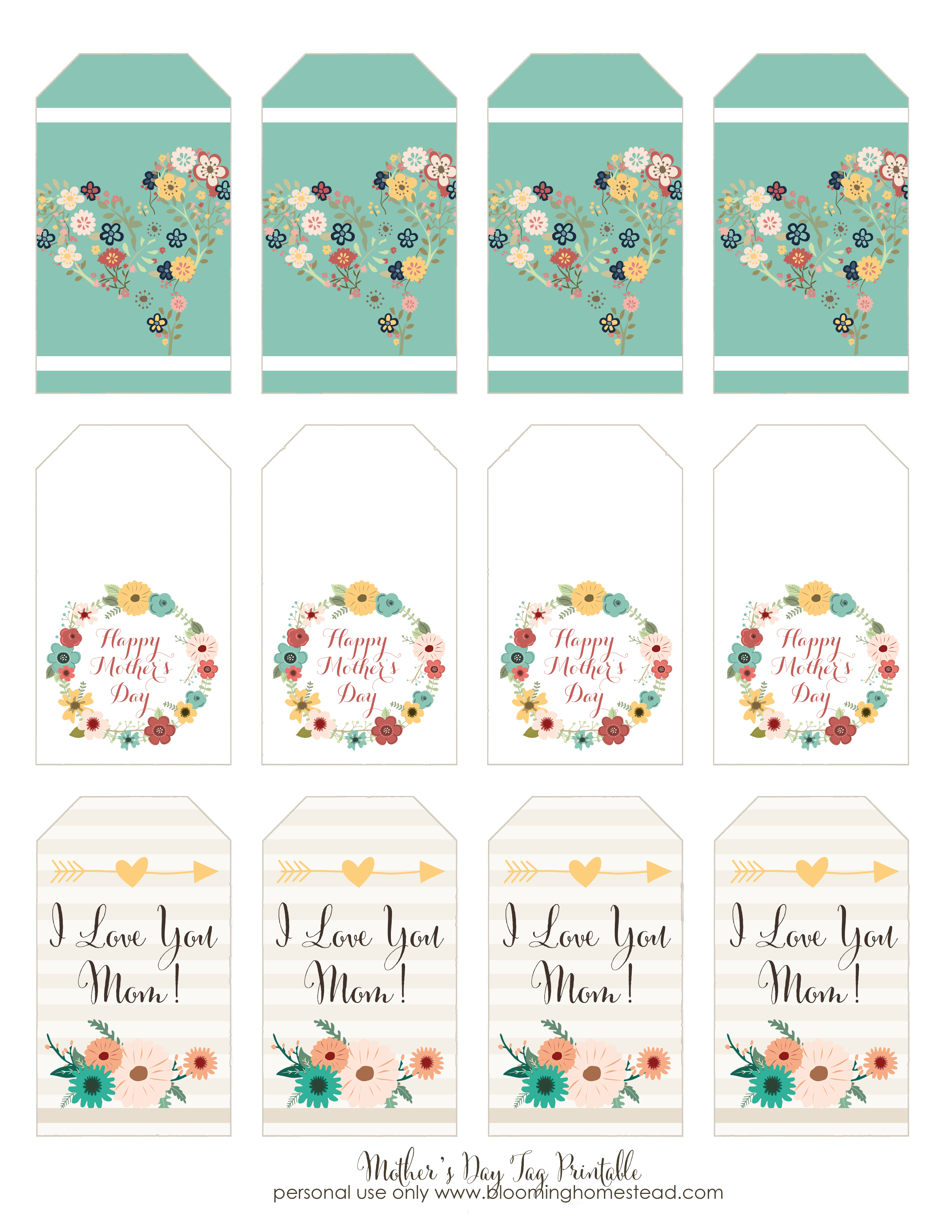Mother&amp;#039;s Day Printable Gift Tags - Blooming Homestead - Free Printable Mothers Day Gifts