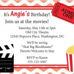 Movie Night Invitation Birthday Invite Diy Printable. $8.00, Via   Movie Night Birthday Invitations Free Printable