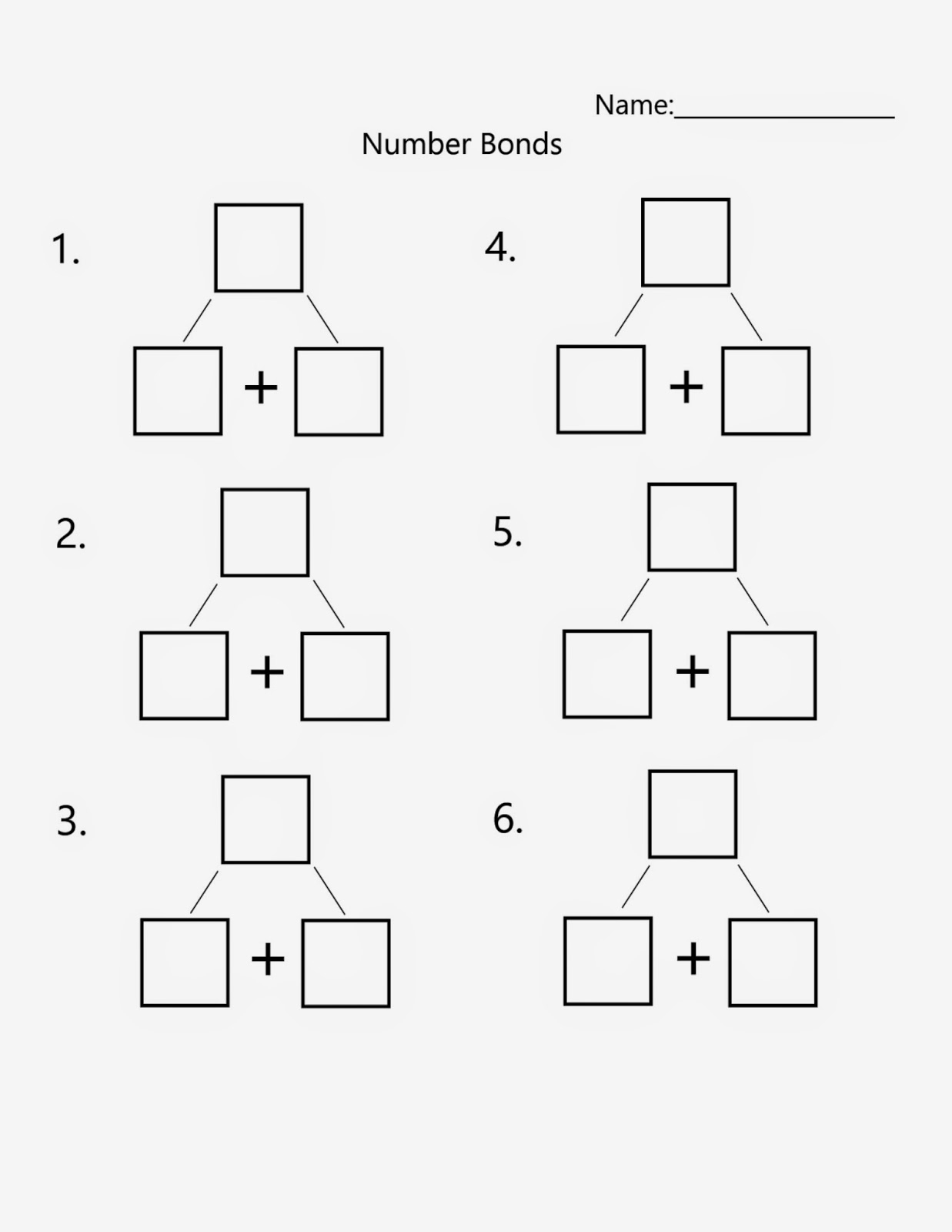 Free Printable Number Bond Template Free Printable