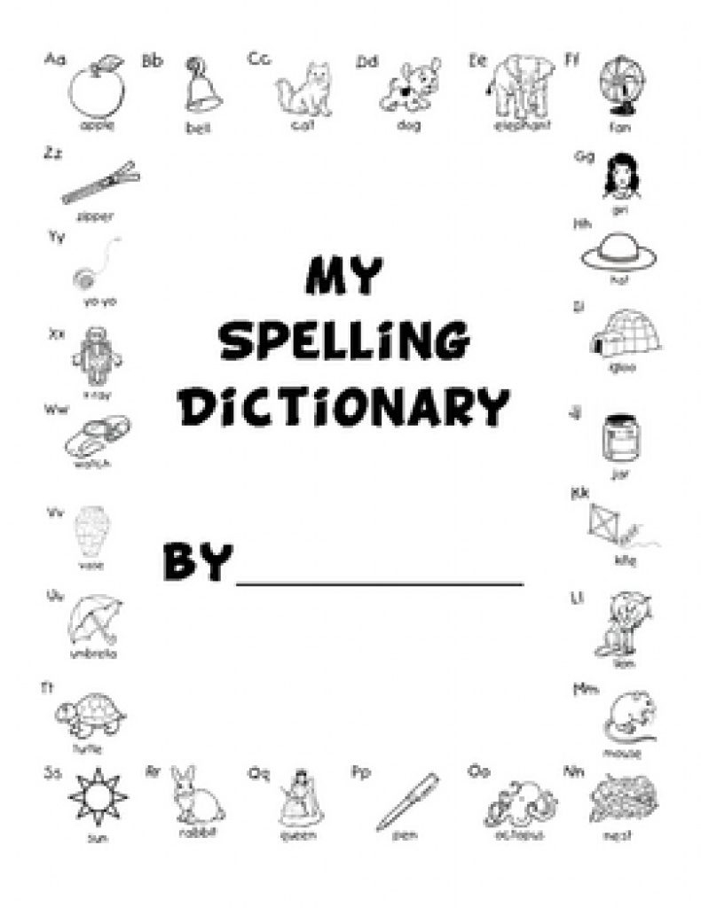 My Spelling Dictionary Printable Free | Free Printable - My Spelling Dictionary Printable Free
