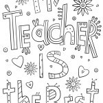 My Teacher Is The Best Doodle Coloring Page | Free Printable   Free Printable Teacher Appreciation Cards To Color