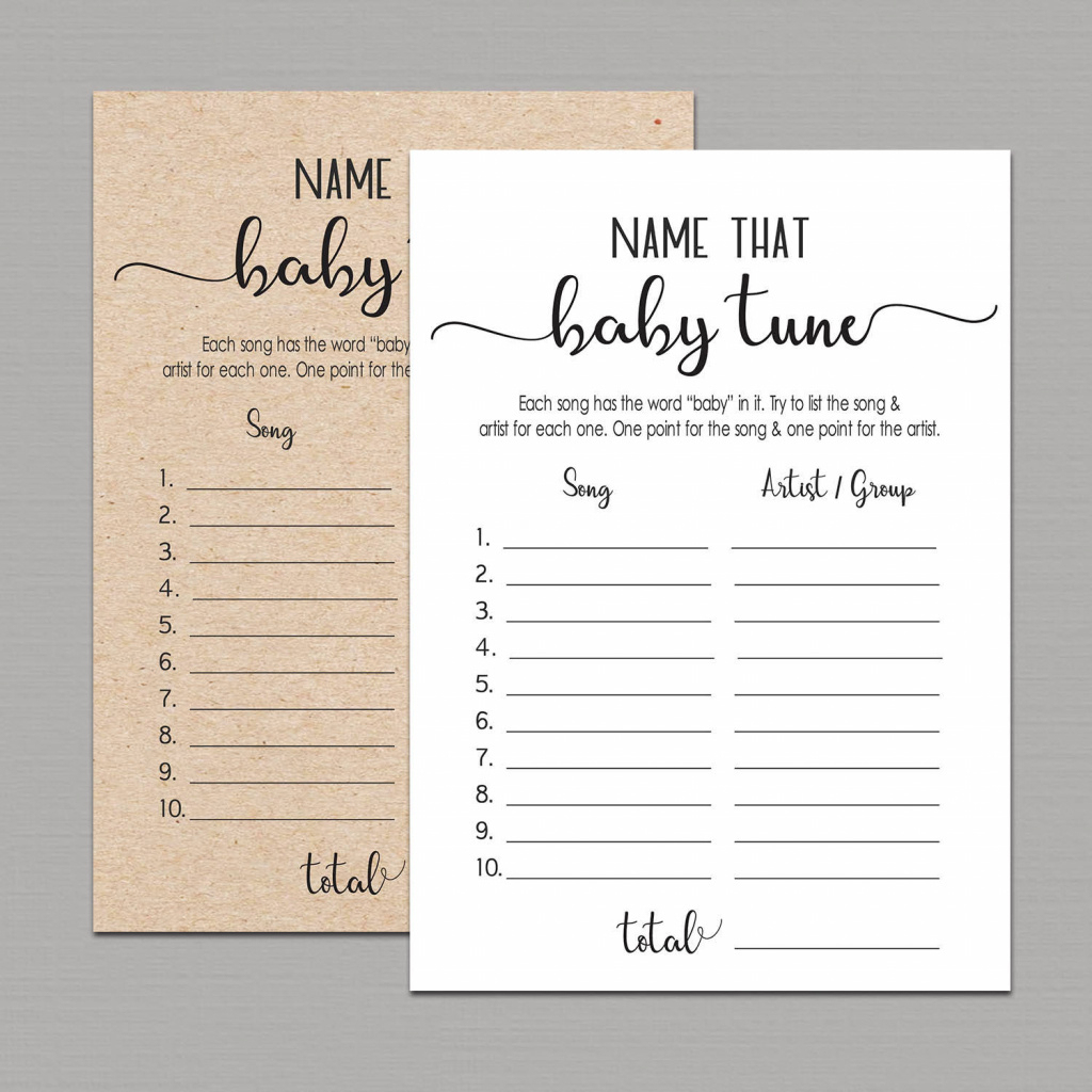 Name That Baby Tune Name That Baby Song Funny Baby Shower | Etsy - Name That Tune Baby Shower Game Free Printable