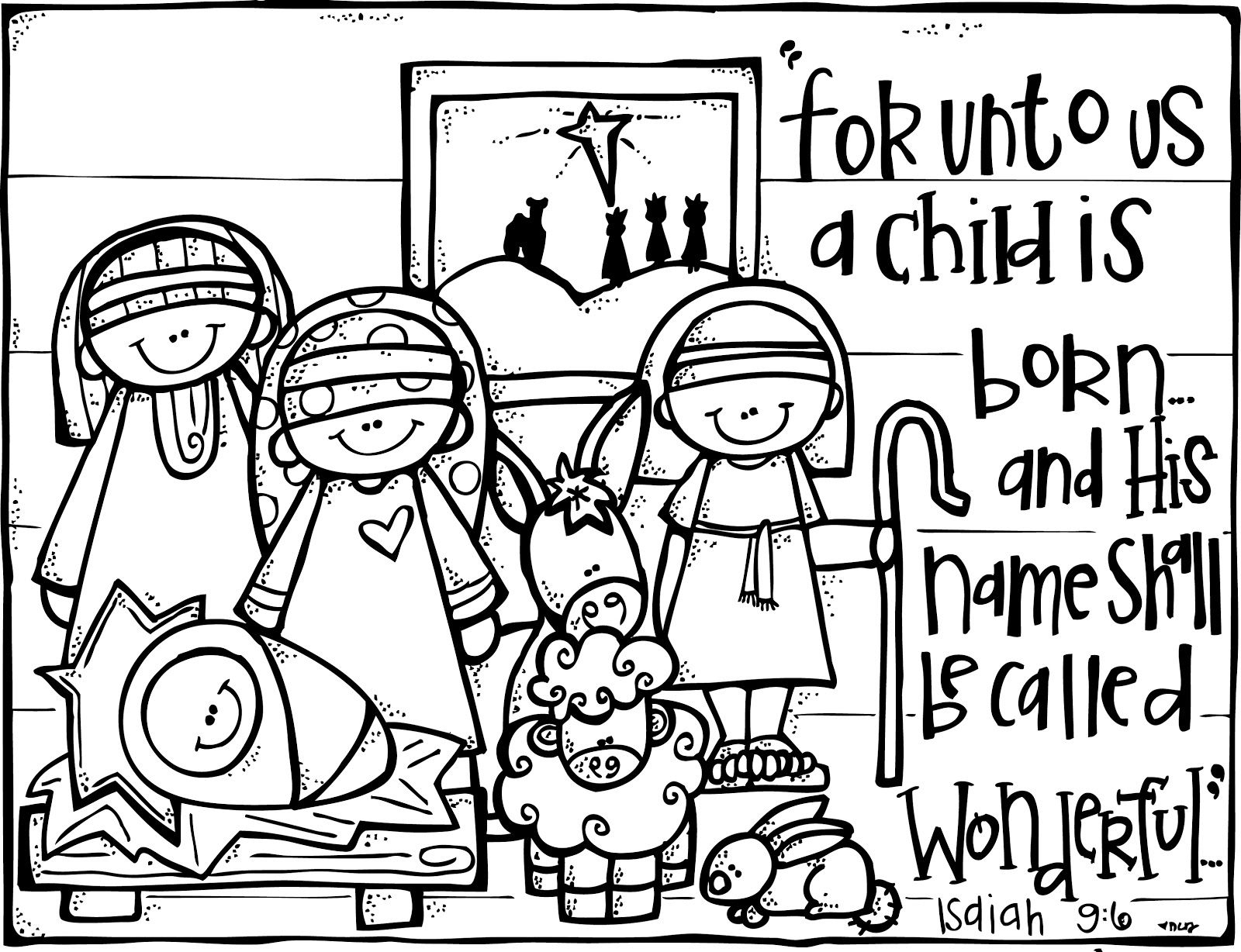 Nativity Printable.great To Color Or Even Frame Or Turn Into A - Free Printable Bible Christmas Coloring Pages