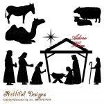 Nativity Silhouette Template Printable   Free Printable Nativity Silhouette