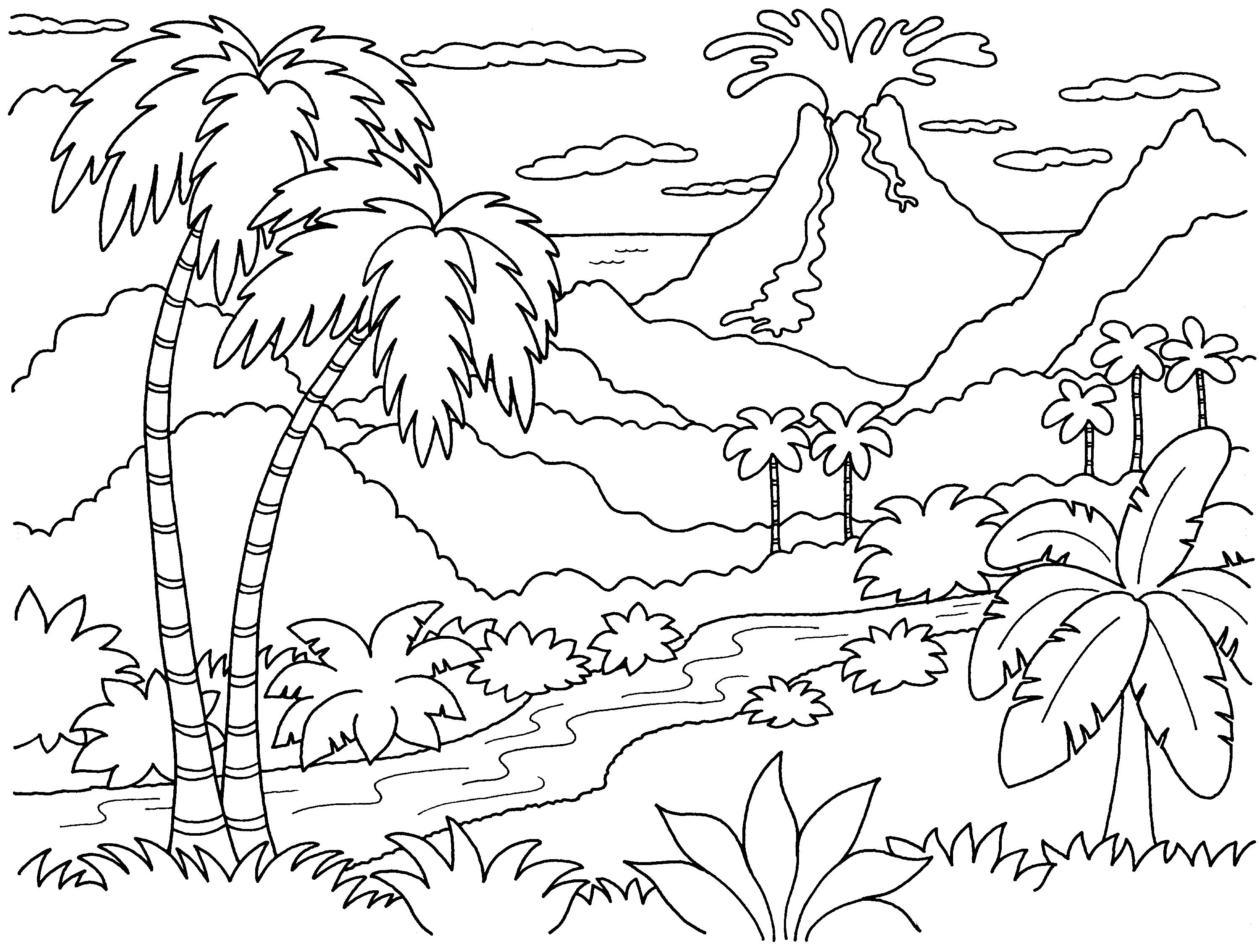 Nature Island Coloring Pages | Print Coloring Pages - Best Island - Free Printable Nature Coloring Pages