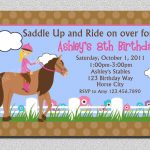 Nice Free Template Free Printable Horse Birthday Party Invitations   Free Printable Horse Themed Birthday Party Invitations