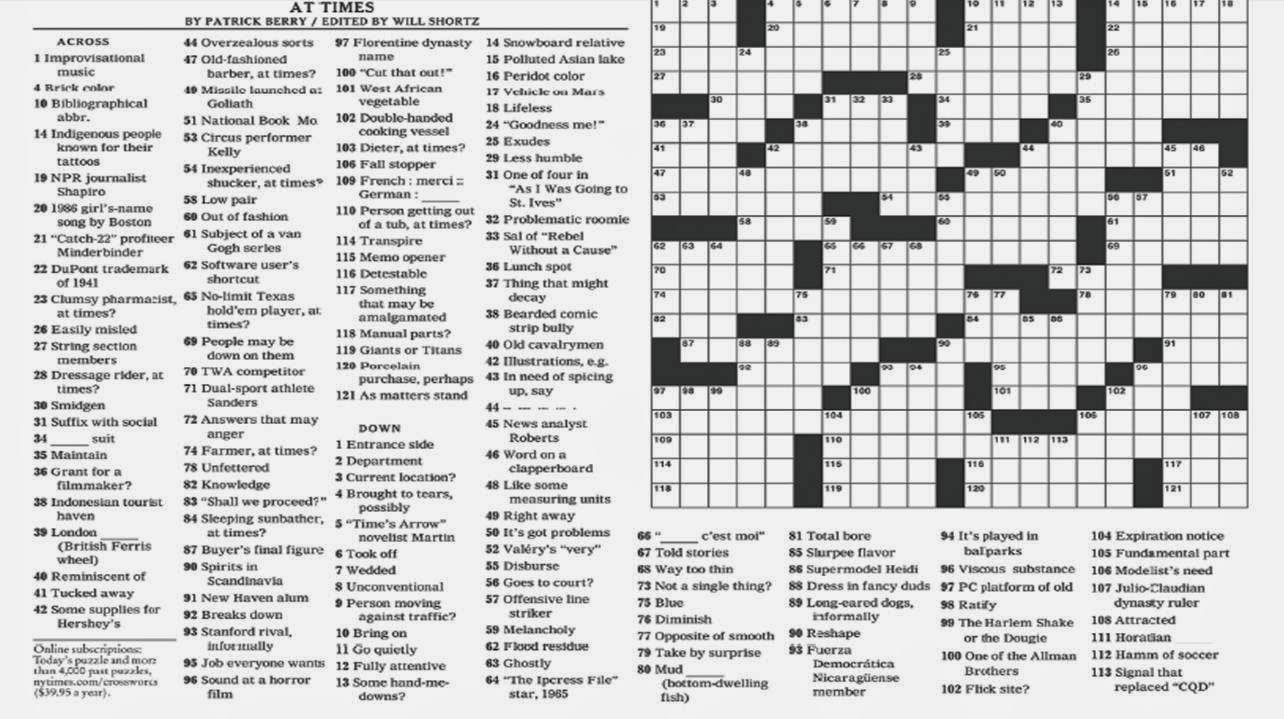 Noli Insipientium Iniurias Pati: New York Times Crossword Clue - New York Times Crossword Printable Free