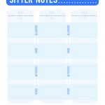 Notes For The Sitter (Free Printable Download) – Life In Yellow   Babysitter Notes Free Printable