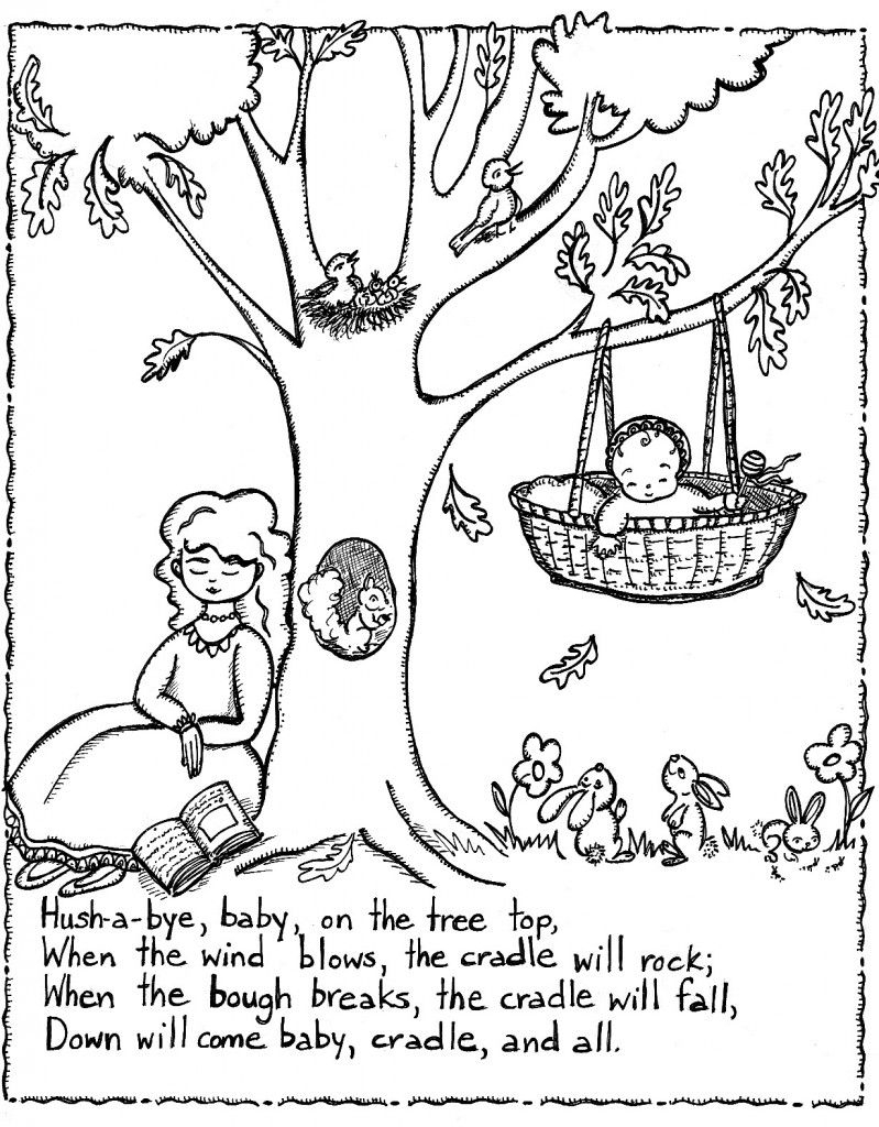 Now Nursery Rhyme Coloring Pages Printable Free Rhymes For Kids #12941 - Free Printable Nursery Rhyme Coloring Pages