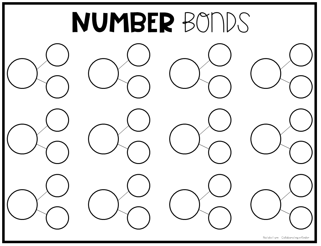 Number Bonds Template Worksheet