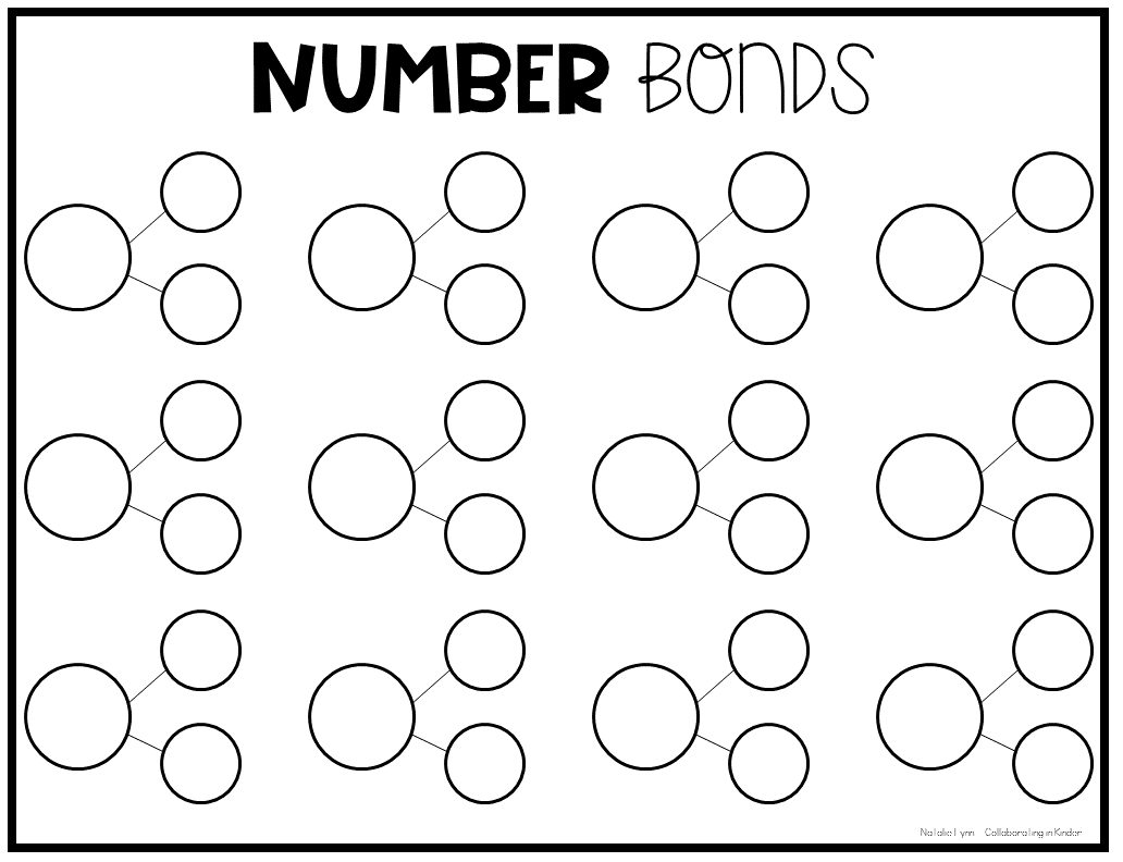 Blank Number Bonds Worksheets