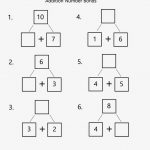 Number Bonds Kindergarten Worksheets Decimals Worksheets 2Nd Grade   Free Printable Number Bond Template