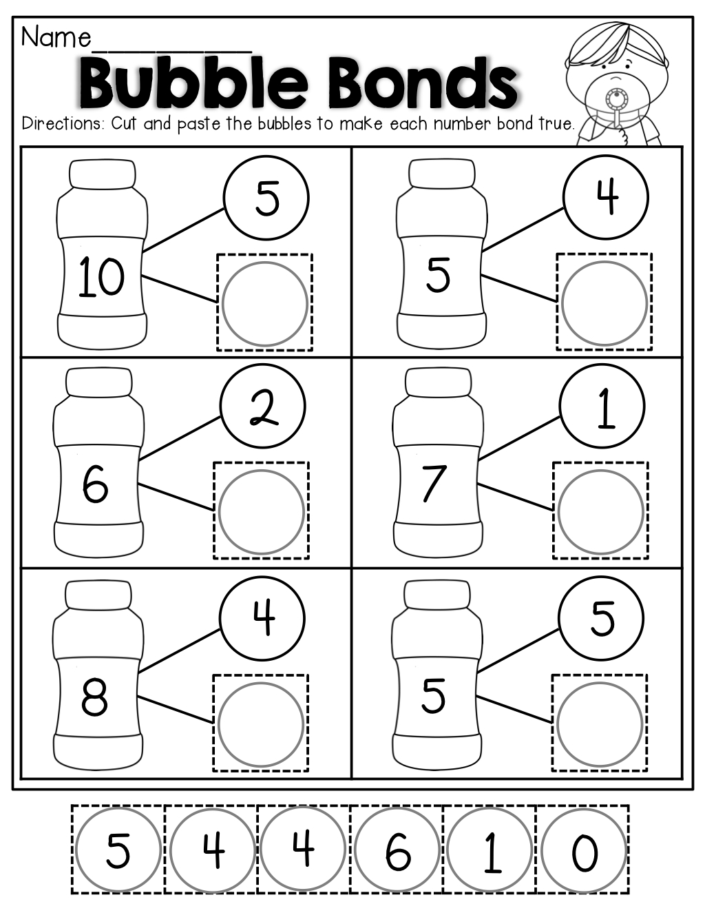 Number Bonds 13 Worksheet