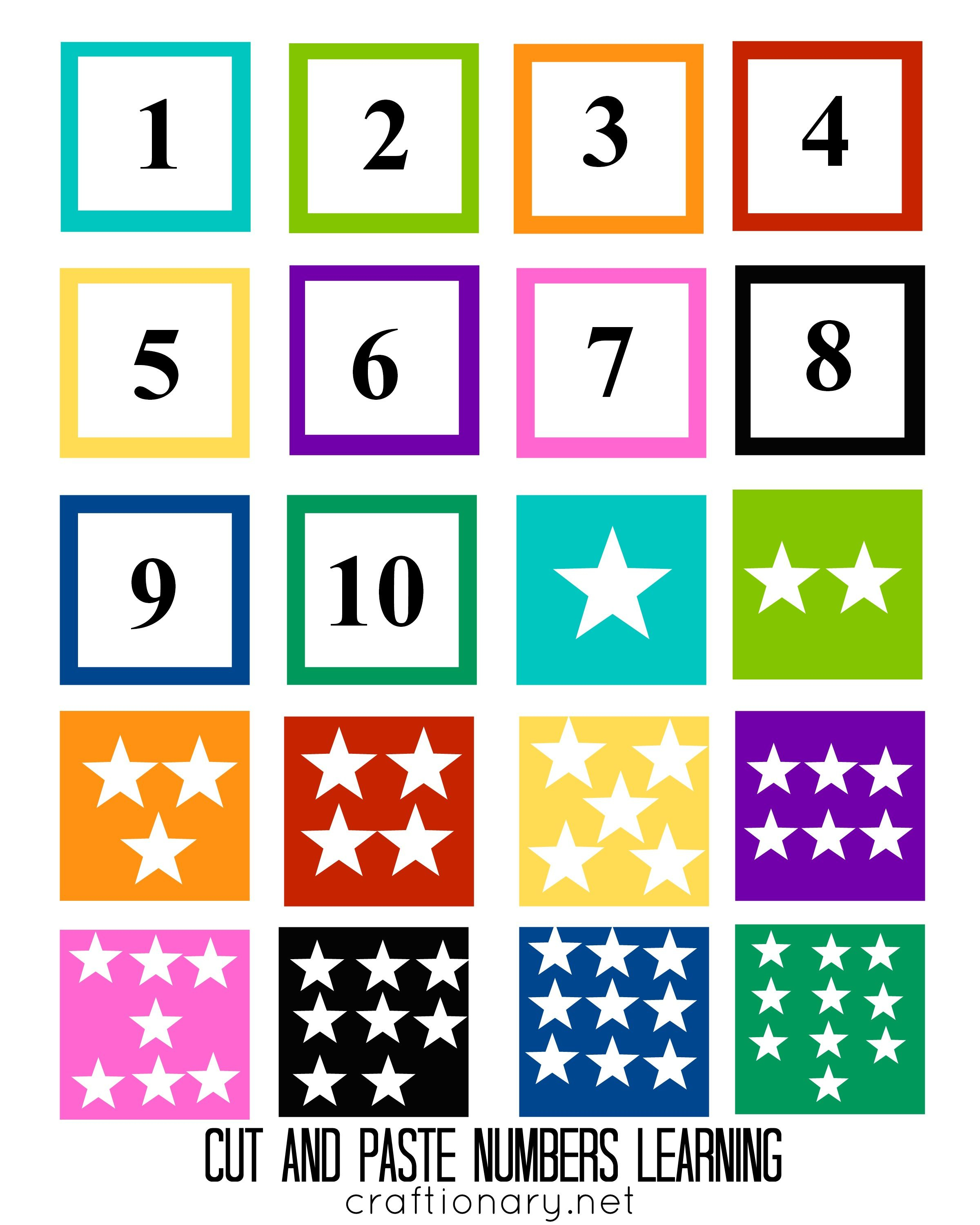 Number Matching Free Printable (Cut And Paste | Education | Learning - Free Printable Numbers