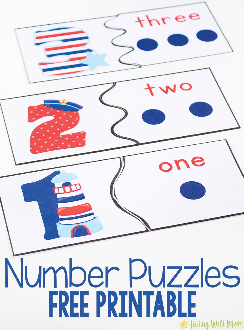Number Recognition Puzzles - Free Printables - Free Printable Number Posters