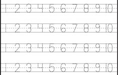 Number Tracing – 1-10 – Worksheet / Free Printable Worksheets – Free Printable Counting Worksheets 1 20
