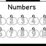 Numbers 1 10 – Pumpkin Coloring Worksheet / Free Printable   Free Printable Numbers 1 10