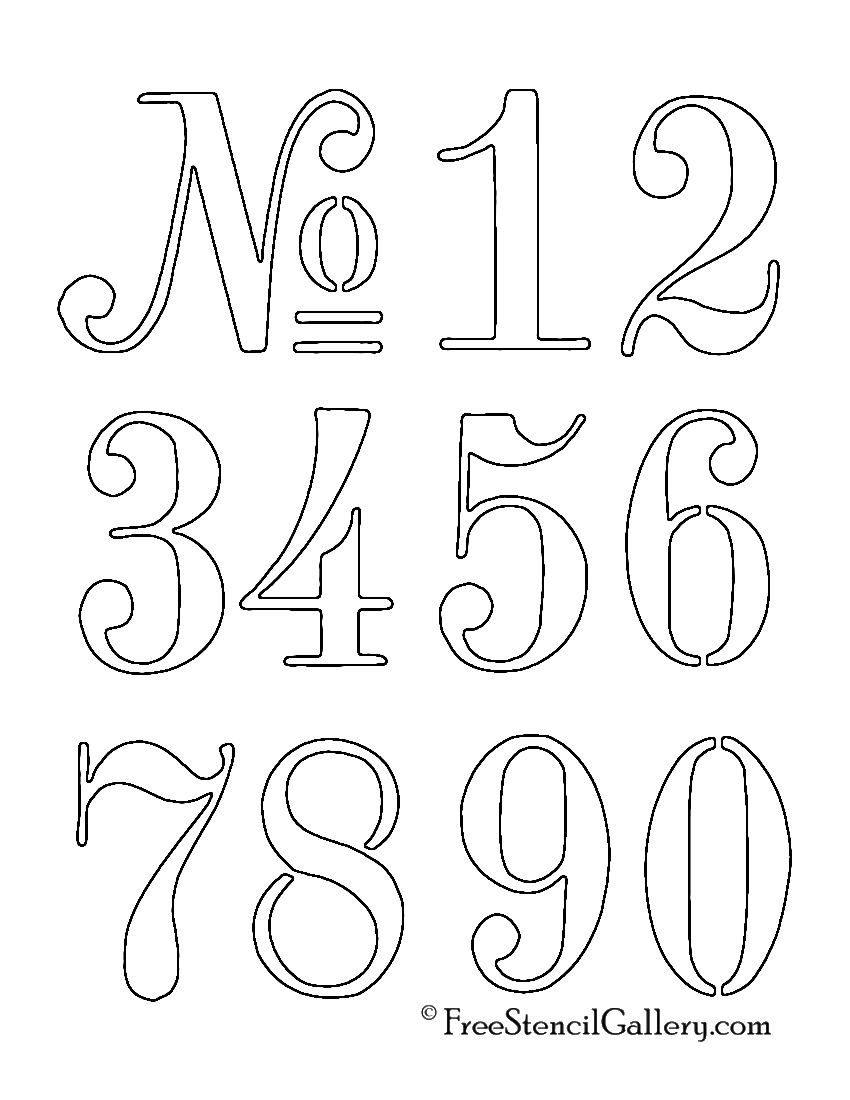 Numbers Stencil … | Outdoor Decor | Stenc… - Free Printable Number Stencils
