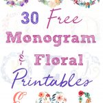 Nursery Decor Series: 30 Free Monogram Printables   Free Printable Monogram Letters