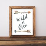 Nursery Printable Wall Art Wild And Free Printable Quote | Etsy   Free Printable Wall Art Quotes