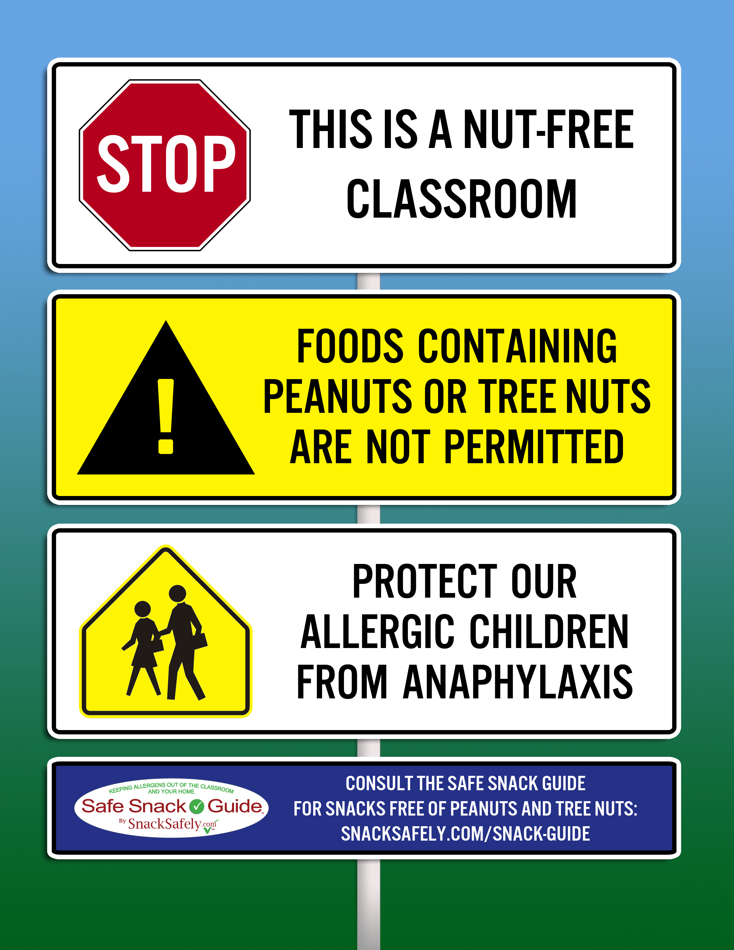 Nut-Free Notice Graphics For Your School | Snacksafely Articles - Printable Peanut Free Classroom Signs