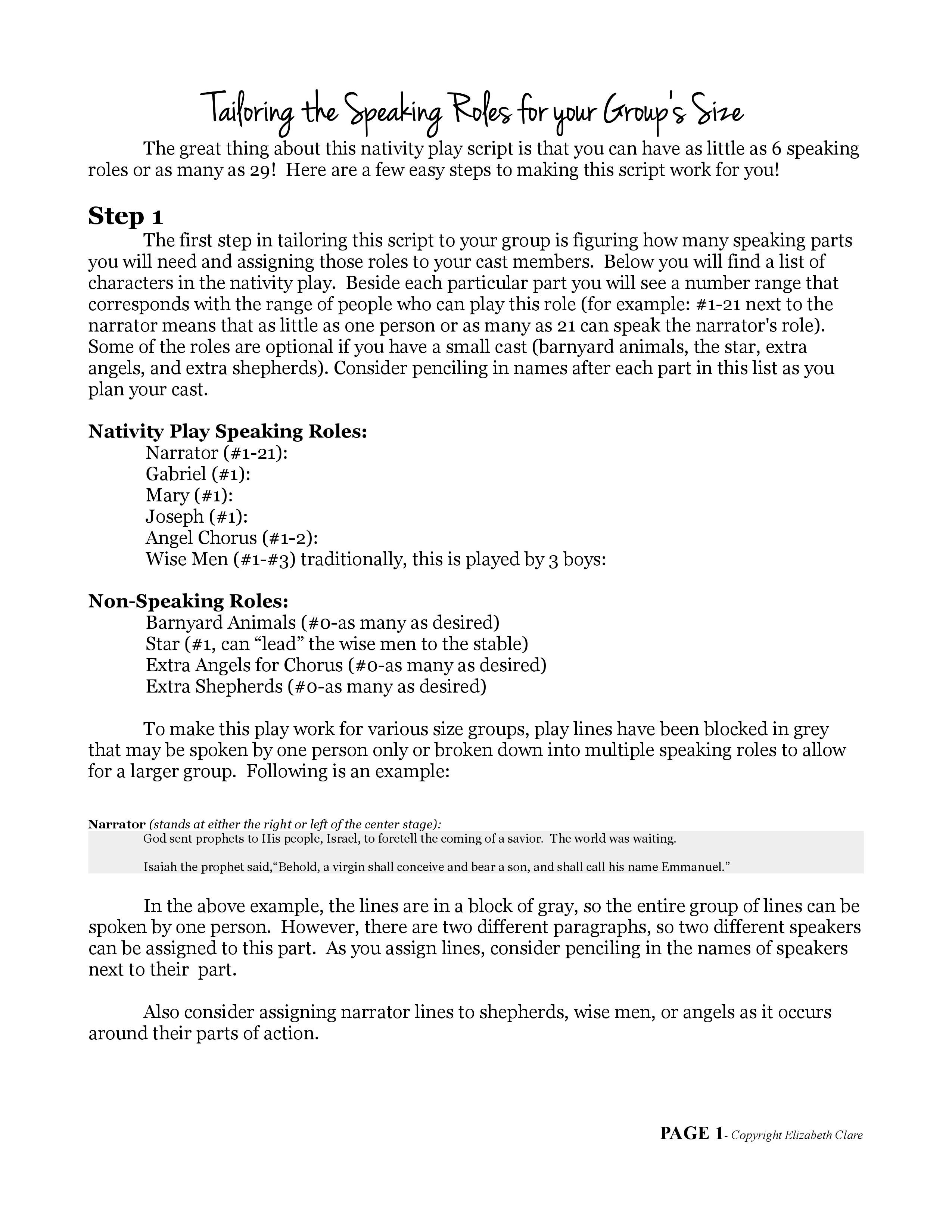 Free Printable Christmas Plays For Sunday School Free Printable