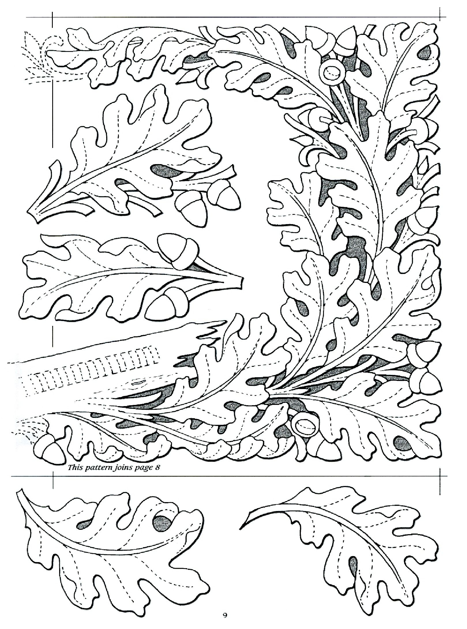 Oak Leaf Design … | Diy And Crafts | Pinte… - Free Printable Oak Leaf Patterns