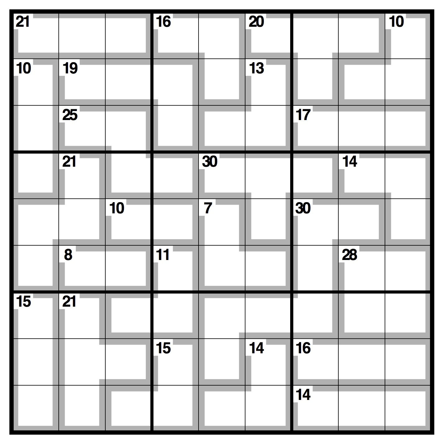 Killer Sudoku Free Printable Free Printable