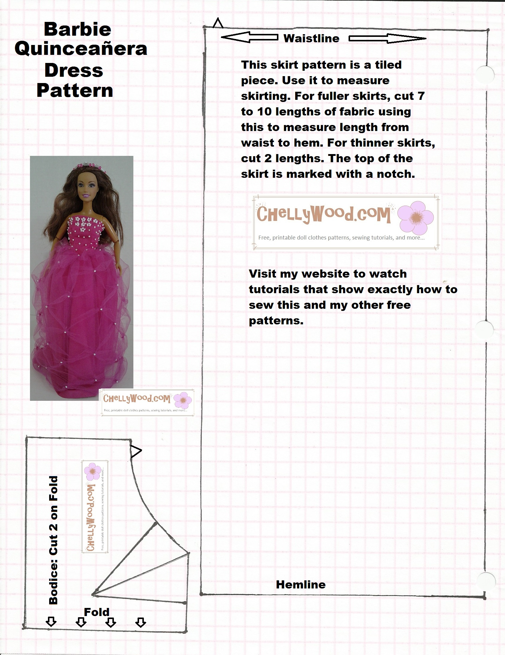 Old Pattern Page – Chellywood - Free Printable Patterns For Sewing Doll Clothes