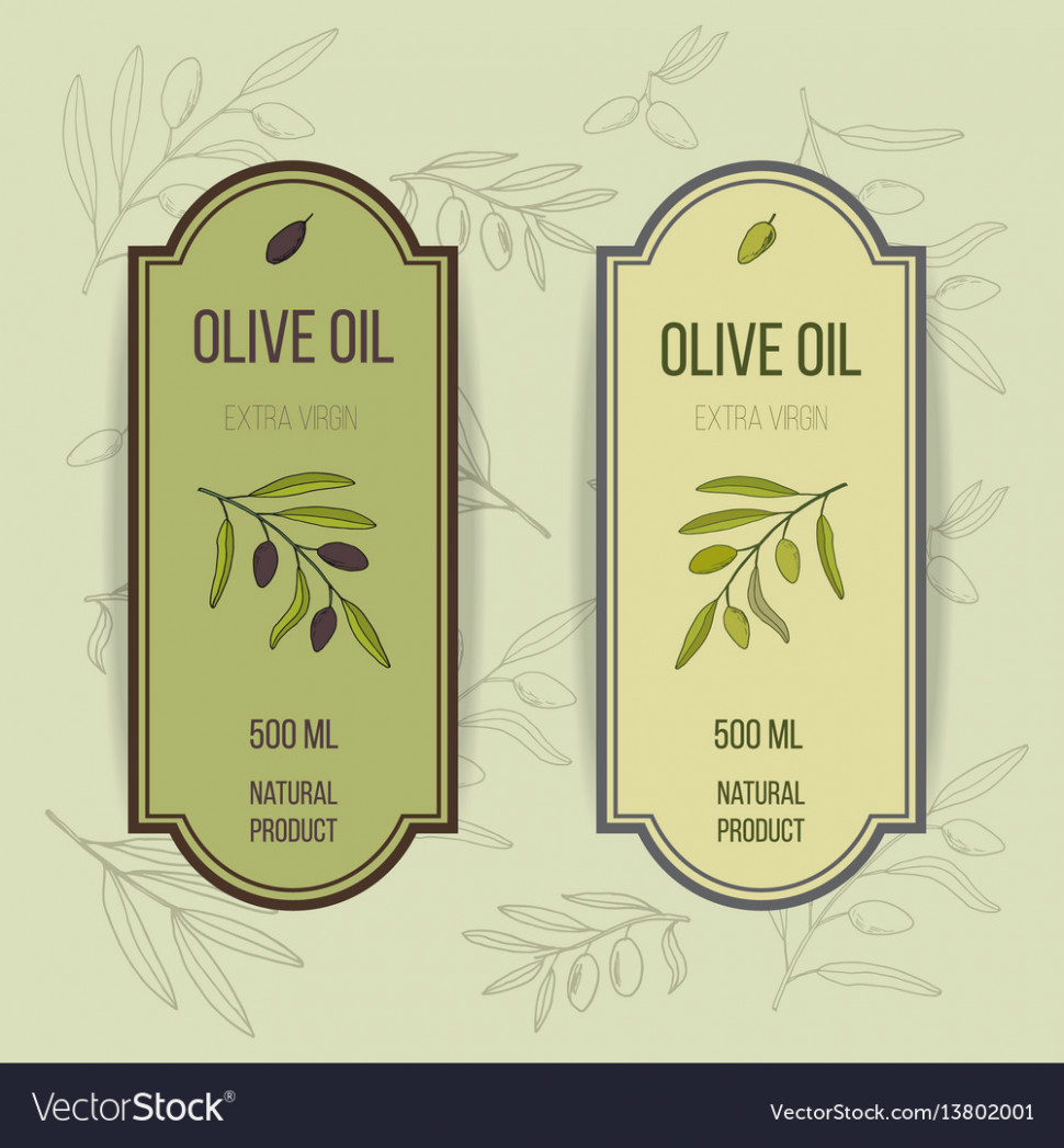 Olive Oil Label Template Royalty Free Vector Image – Printable - Free