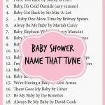 One Of The Best Baby Shower Games   Baby Shower Name That Tune With   Name That Tune Baby Shower Game Free Printable