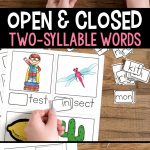 Open And Closed Syllables Games And Activities   Free Printable Open And Closed Syllable Worksheets
