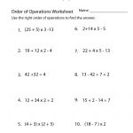 Order Of Operations Worksheet | Order Of Operations Worksheets   7Th Grade Worksheets Free Printable