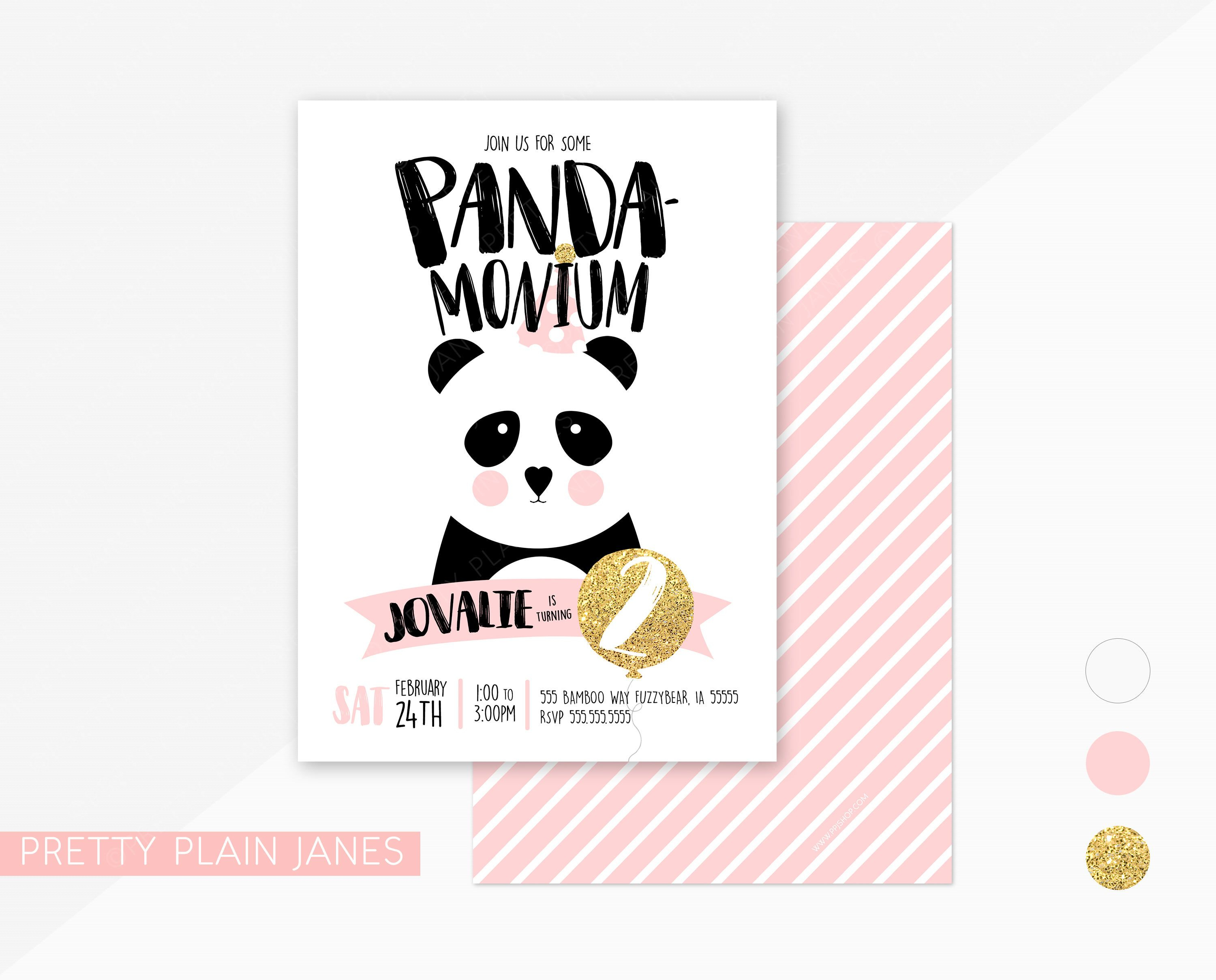 Panda Bear Invitations Free Printable 3659